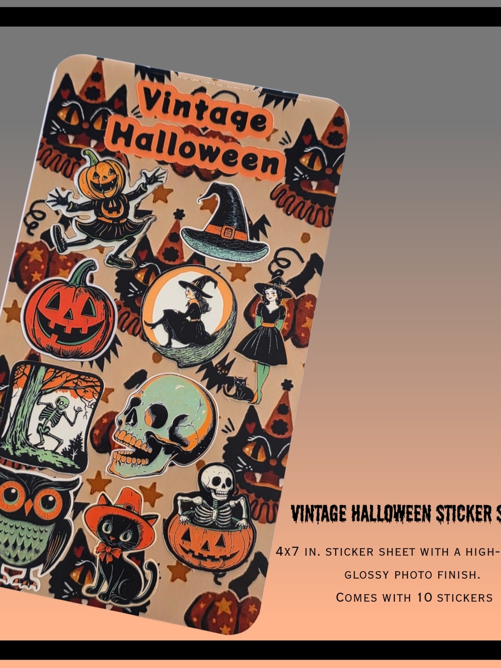Vintage Halloween  Sticker Sheet